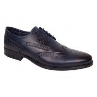 Pantofi barbati eleganti din piele naturala bleumarin GKR993BLM